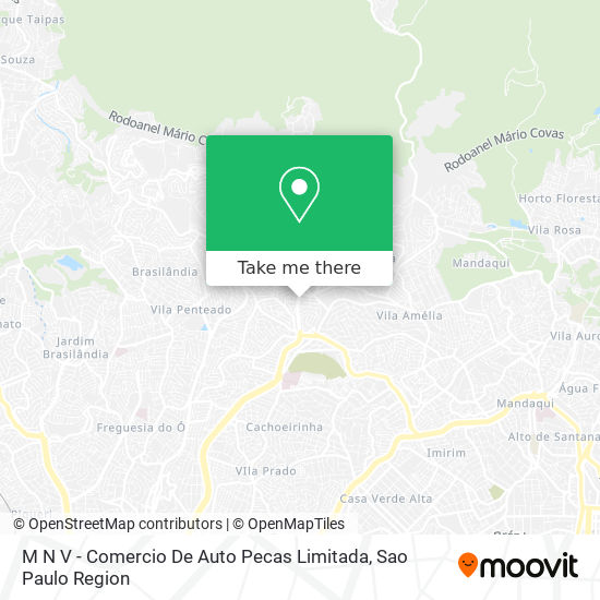 M N V - Comercio De Auto Pecas Limitada map