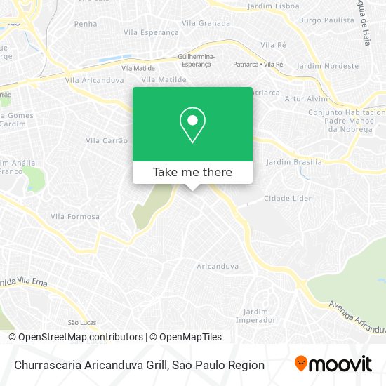 Churrascaria Aricanduva Grill map