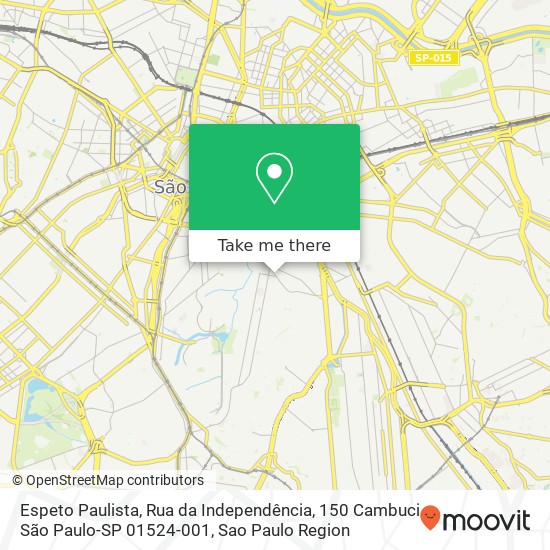 Mapa Espeto Paulista, Rua da Independência, 150 Cambuci São Paulo-SP 01524-001