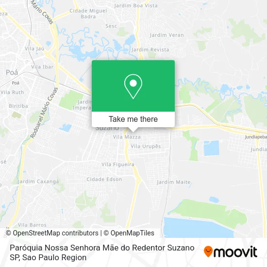 Paróquia Nossa Senhora Mãe do Redentor Suzano SP map