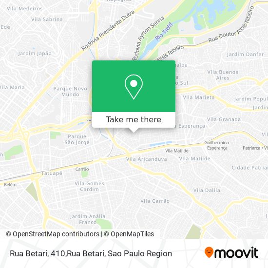 Rua Betari, 410,Rua Betari map