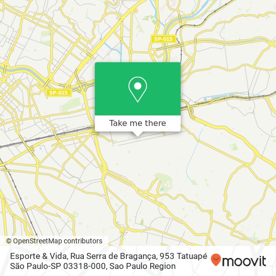 Esporte & Vida, Rua Serra de Bragança, 953 Tatuapé São Paulo-SP 03318-000 map