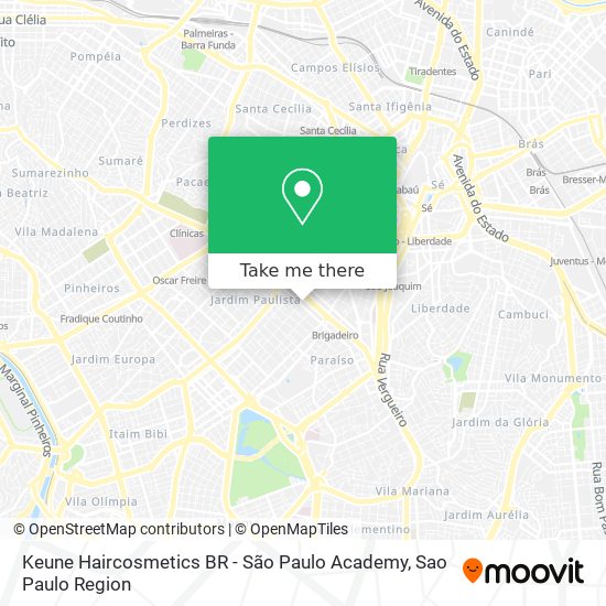 Mapa Keune Haircosmetics BR - São Paulo Academy