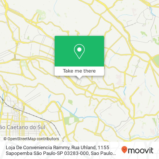 Mapa Loja De Conveniencia Rammy, Rua Uhland, 1155 Sapopemba São Paulo-SP 03283-000