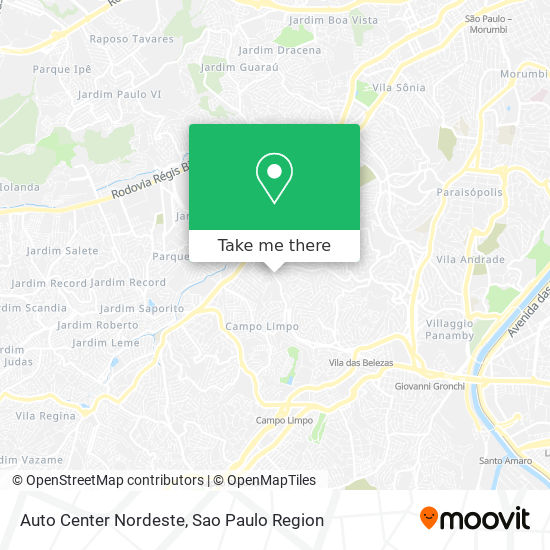 Mapa Auto Center Nordeste