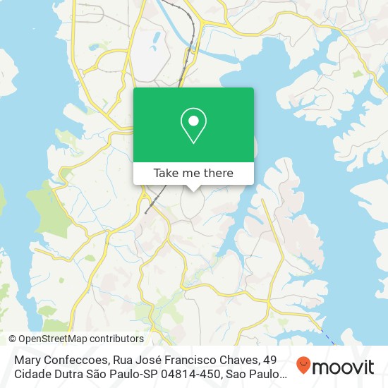 Mapa Mary Confeccoes, Rua José Francisco Chaves, 49 Cidade Dutra São Paulo-SP 04814-450