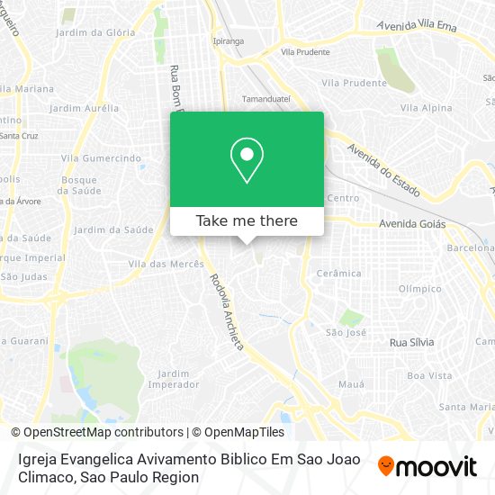 Mapa Igreja Evangelica Avivamento Biblico Em Sao Joao Climaco