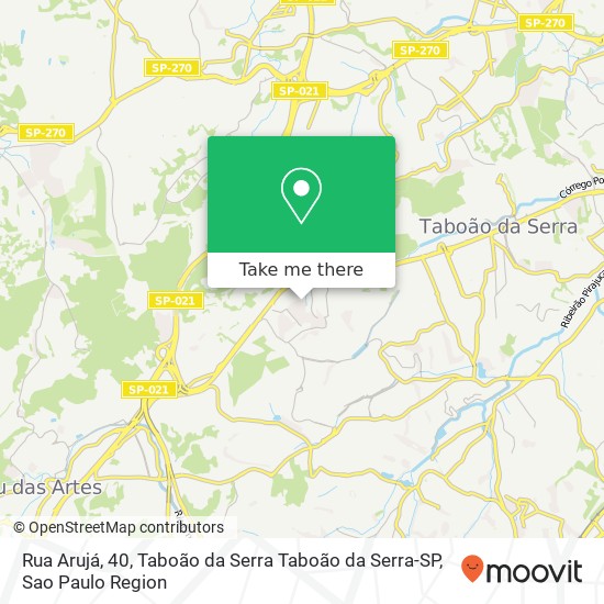 Mapa Rua Arujá, 40, Taboão da Serra Taboão da Serra-SP