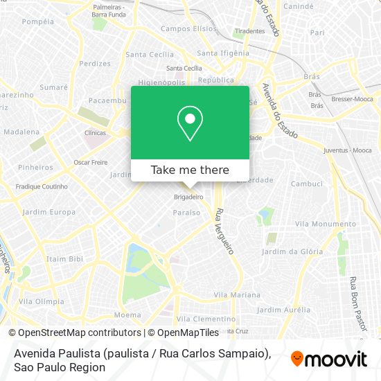 Mapa Avenida Paulista (paulista / Rua Carlos Sampaio)