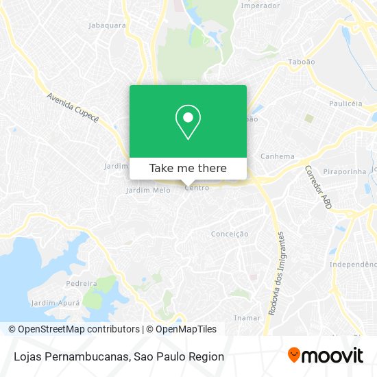 Mapa Lojas Pernambucanas