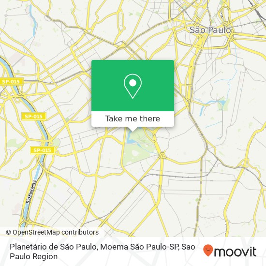 Planetário de São Paulo, Moema São Paulo-SP map