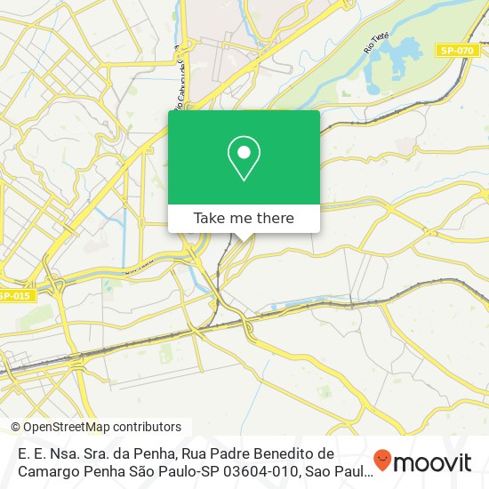 E. E. Nsa. Sra. da Penha, Rua Padre Benedito de Camargo Penha São Paulo-SP 03604-010 map