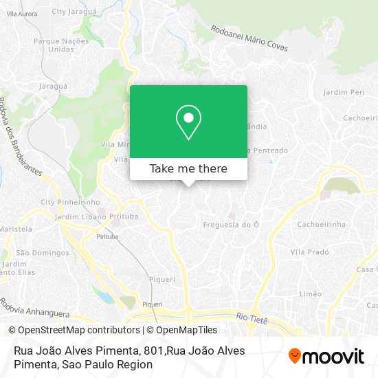 Mapa Rua João Alves Pimenta, 801,Rua João Alves Pimenta