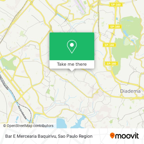 Mapa Bar E Mercearia Baquirivu