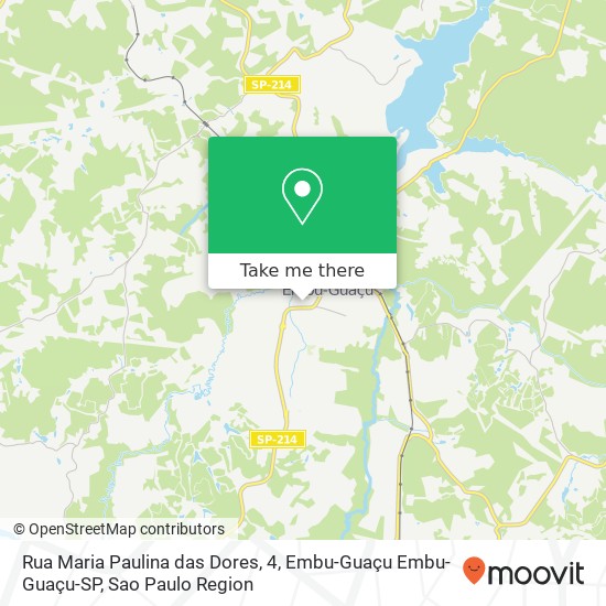 Mapa Rua Maria Paulina das Dores, 4, Embu-Guaçu Embu-Guaçu-SP