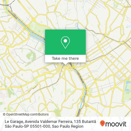 Le Garage, Avenida Valdemar Ferreira, 135 Butantã São Paulo-SP 05501-000 map