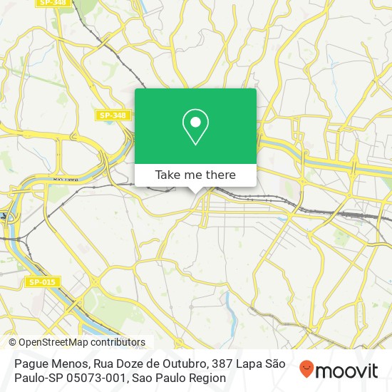 Pague Menos, Rua Doze de Outubro, 387 Lapa São Paulo-SP 05073-001 map