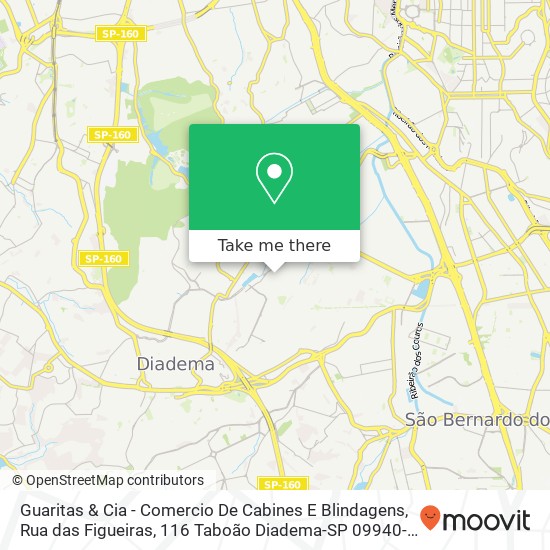 Guaritas & Cia - Comercio De Cabines E Blindagens, Rua das Figueiras, 116 Taboão Diadema-SP 09940-510 map