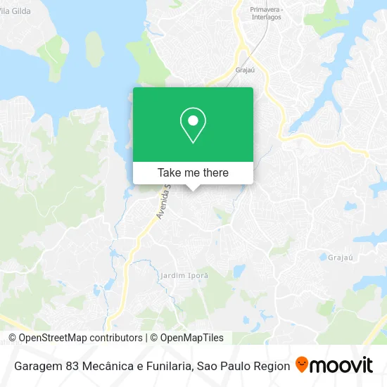 Mapa Garagem 83 Mecânica e Funilaria