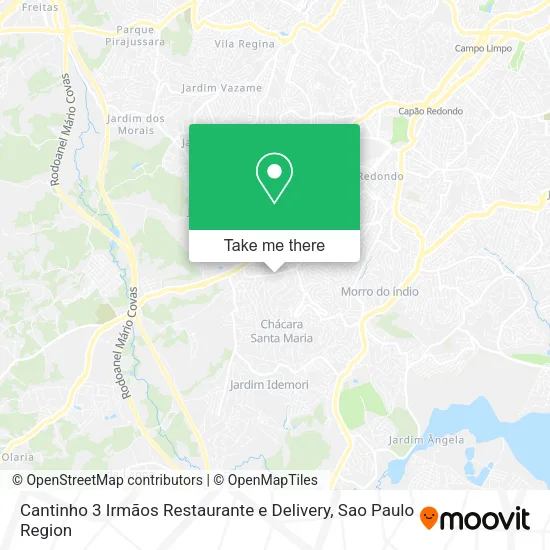 Cantinho 3 Irmãos Restaurante e Delivery map