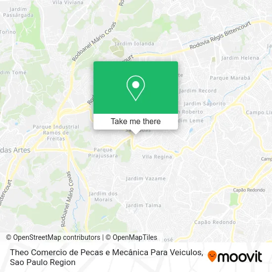 Theo Comercio de Pecas e Mecânica Para Veiculos map