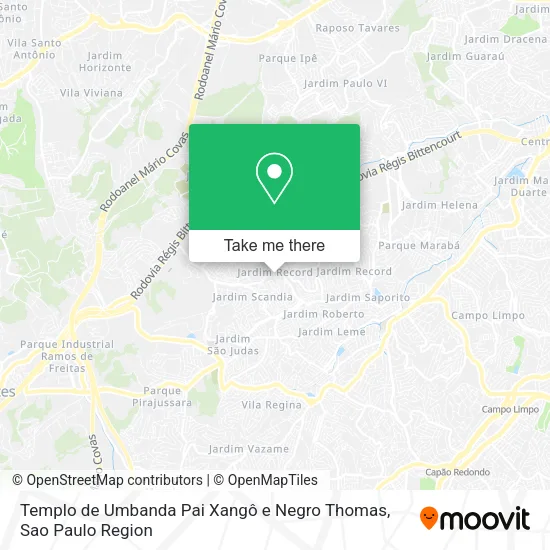 Templo de Umbanda Pai Xangô e Negro Thomas map