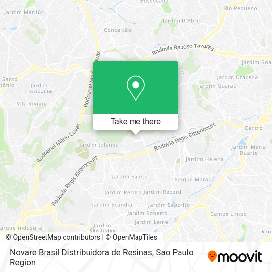 Novare Brasil Distribuidora de Resinas map