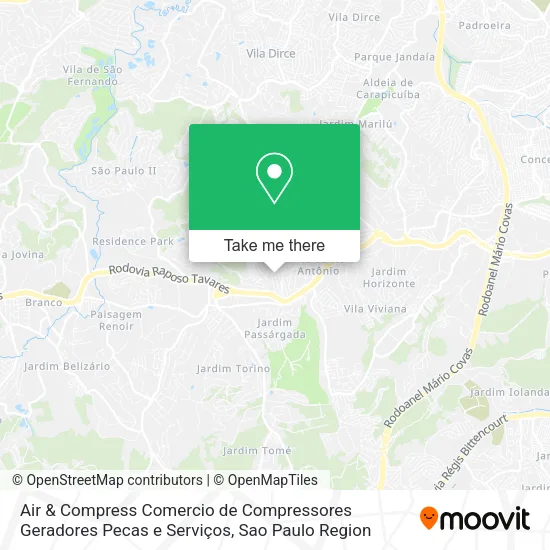 Air & Compress Comercio de Compressores Geradores Pecas e Serviços map