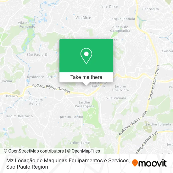 Mz Locação de Maquinas Equipamentos e Servicos map