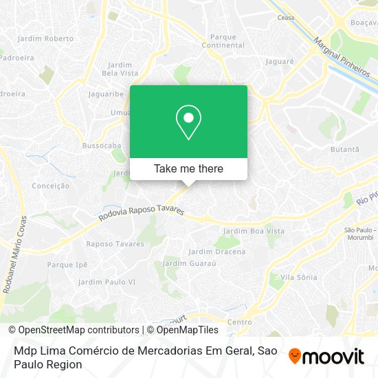 Mdp Lima Comércio de Mercadorias Em Geral map