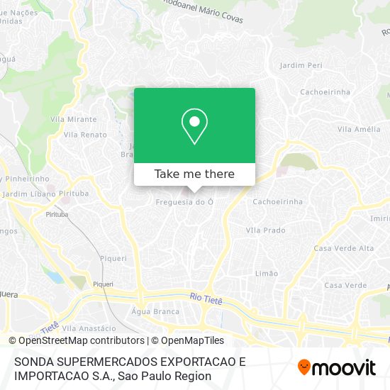 Mapa SONDA SUPERMERCADOS EXPORTACAO E IMPORTACAO S.A.