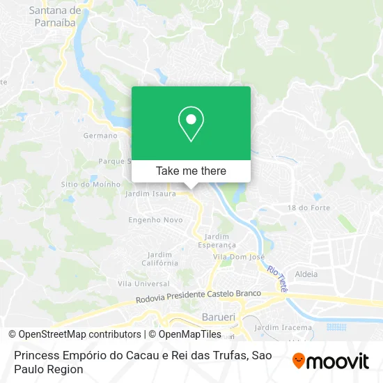 Princess Empório do Cacau e Rei das Trufas map