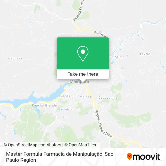 Mapa Master Formula Farmacia de Manipulação