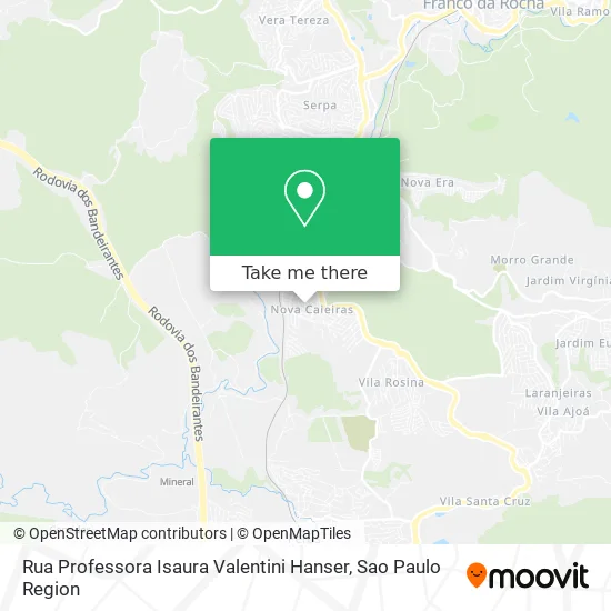 Rua Professora Isaura Valentini Hanser map