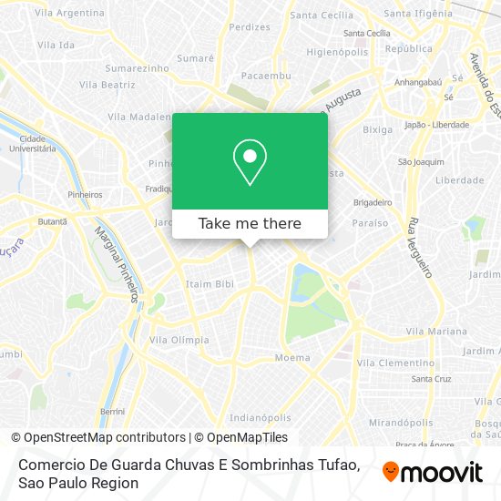 Comercio De Guarda Chuvas E Sombrinhas Tufao map