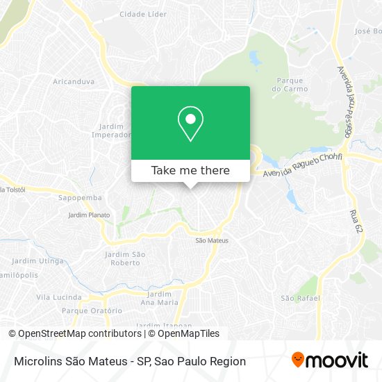 Microlins São Mateus - SP map