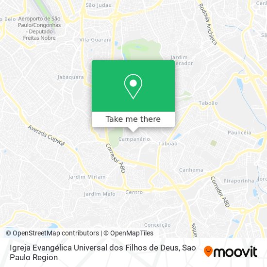 Igreja Evangélica Universal dos Filhos de Deus map