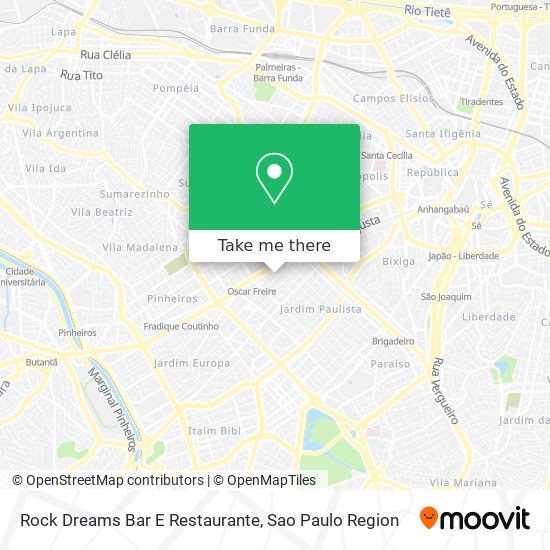 Mapa Rock Dreams Bar E Restaurante