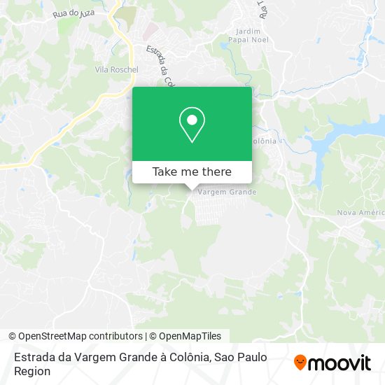 Estrada da Vargem Grande à Colônia map