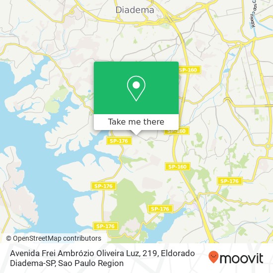 Mapa Avenida Frei Ambrózio Oliveira Luz, 219, Eldorado Diadema-SP