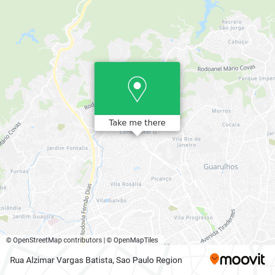 Mapa Rua Alzimar Vargas Batista