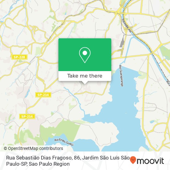 Mapa Rua Sebastião Dias Fragoso, 86, Jardim São Luís São Paulo-SP