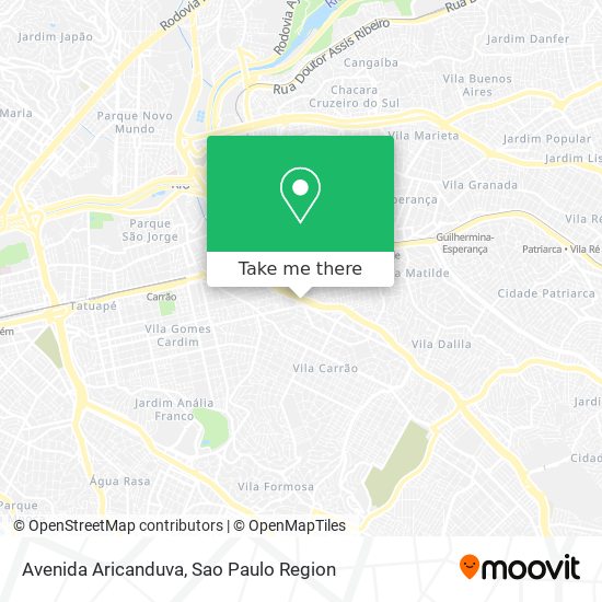 Avenida Aricanduva map