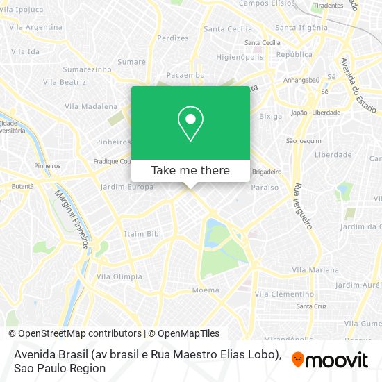 Mapa Avenida Brasil (av brasil e Rua Maestro Elias Lobo)
