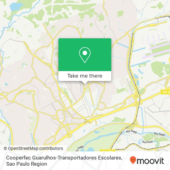Mapa Cooperfec Guarulhos-Transportadores Escolares