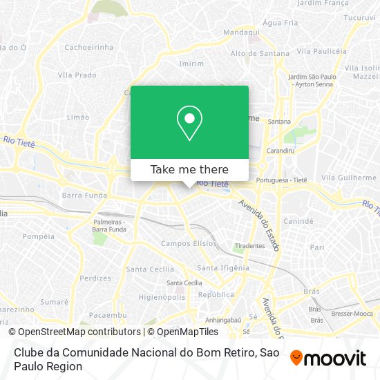 Clube da Comunidade Nacional do Bom Retiro map