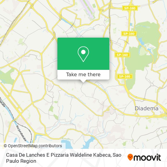 Mapa Casa De Lanches E Pizzaria Waldeline Kabeca