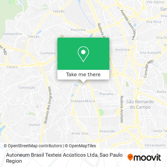 Autoneum Brasil Texteis Acústicos Ltda map