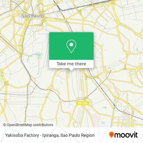 Mapa Yakisoba Factory - Ipiranga