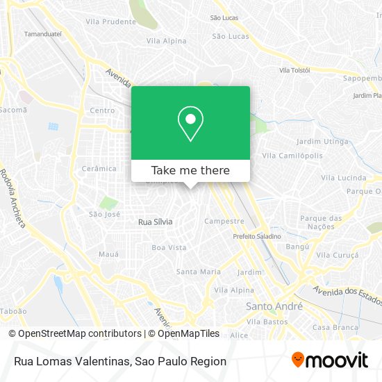 Mapa Rua Lomas Valentinas